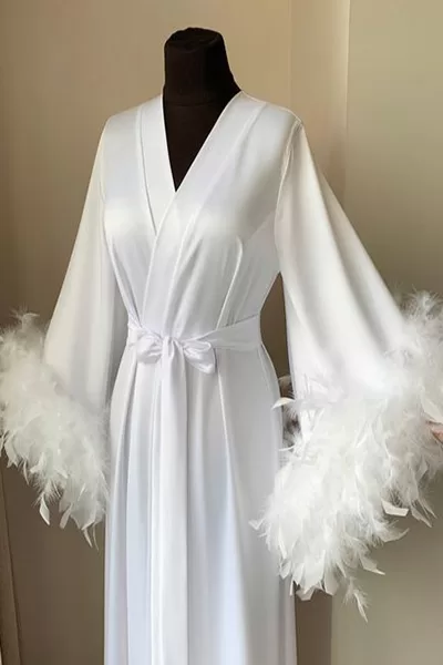 مدل روبدوشامبر عروس سفید بلند