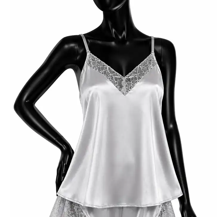 Elegant Lace Tank Top and Shorts Set تاپ شلوارک الگانت دانتل