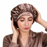 کلاه خواب ابریشمی قهوه‌ای