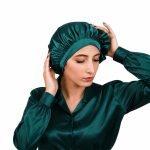 کلاه خواب ابریشمی سبز